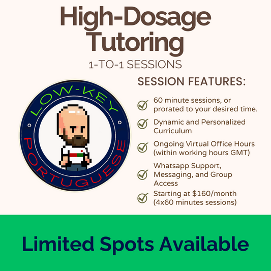 European Portuguese High-Dosage Tutoring: (4 x 60 min lessons/month)
