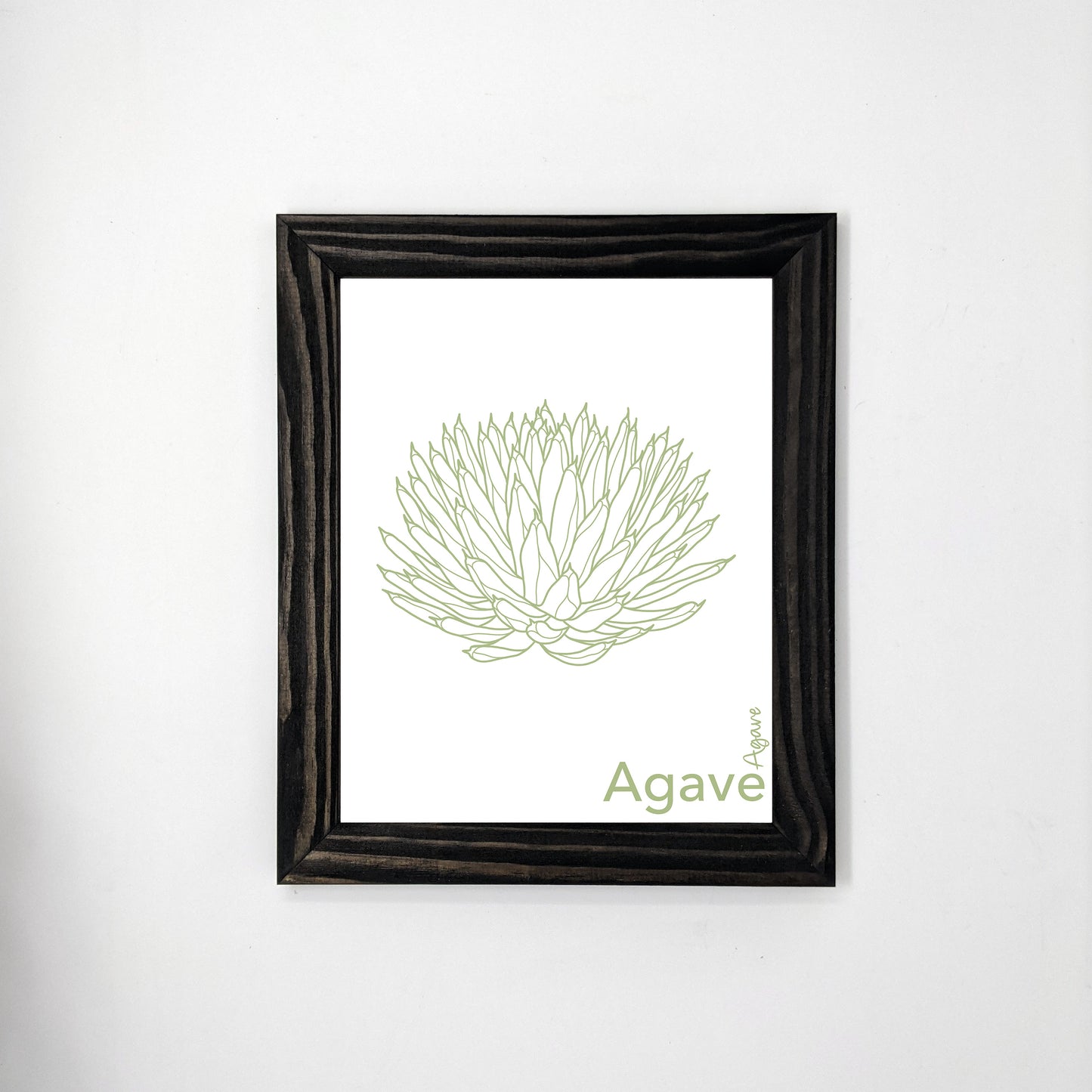 Bilingual Portuguese / English Agave Plant Print (1) on Linen